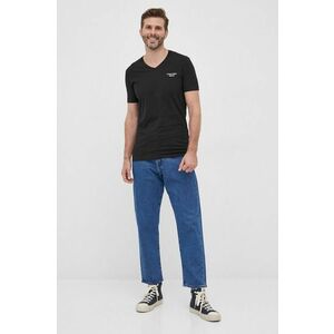 Tričko Calvin Klein Jeans pánske, čierna farba, s potlačou vyobraziť
