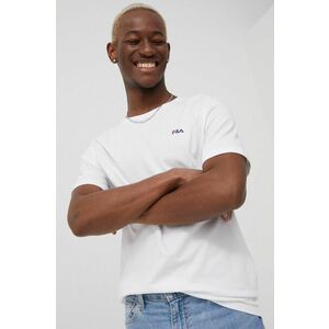 Bavlnené tričko Fila (2-pak) biela farba, jednofarebné vyobraziť
