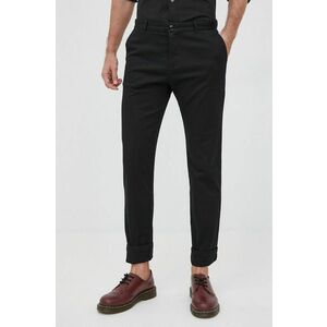 Nohavice Sisley pánske, čierna farba, priliehavé vyobraziť
