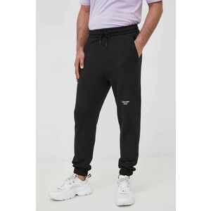 Bavlnené nohavice Calvin Klein Jeans pánske, čierna farba, jednofarebné vyobraziť