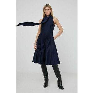 Šaty Lauren Ralph Lauren tmavomodrá farba, mini, áčkový strih vyobraziť