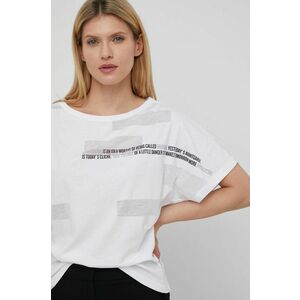 Tričko Sisley dámsky, biela farba, vyobraziť