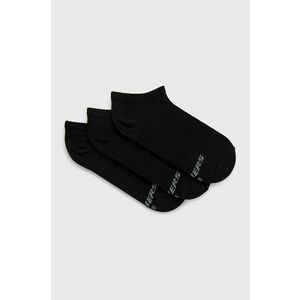 Ponožky Skechers (3-pak) dámske, čierna farba vyobraziť