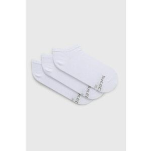 Ponožky Skechers (3-pak) dámske, biela farba vyobraziť