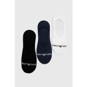 Ponožky Emporio Armani Underwear (3-pak) pánske, tmavomodrá farba vyobraziť