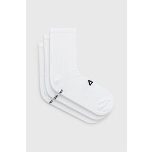 Ponožky 4F (3-pak) pánske, biela farba vyobraziť