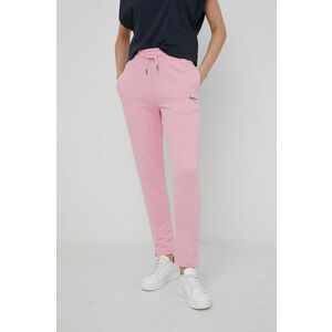 Bavlnené nohavice Pepe Jeans Calista Pants dámske, ružová farba, jednofarebné vyobraziť