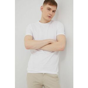 Bavlnené tričko Produkt by Jack & Jones biela farba, jednofarebné vyobraziť