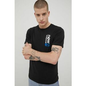 Tričko New Balance MT21902BK pánske, čierna farba, s potlačou vyobraziť