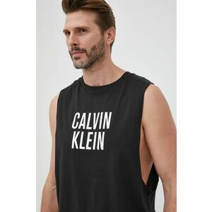 Bavlnené tričko Calvin Klein čierna farba, vyobraziť