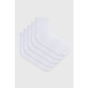 Ponožky Brave Soul (5-pak) pánske, biela farba vyobraziť