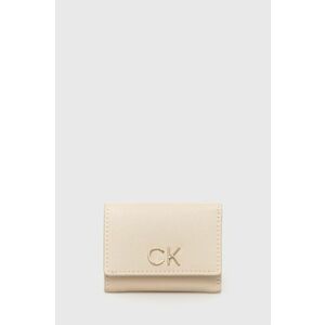 Peňaženka Calvin Klein dámsky, béžová farba vyobraziť