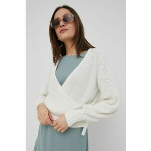 Bavlnený sveter Pieces dámsky, béžová farba, tenký, vyobraziť