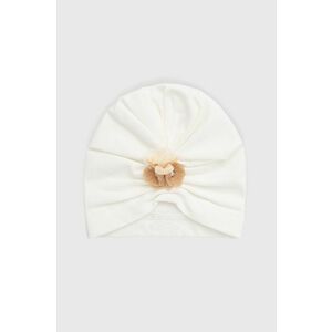Detská čiapka Jamiks béžová farba biela, z tenkej pleteniny, vyobraziť