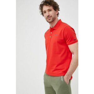 Bavlnené polo tričko Pepe Jeans Vidal červená farba, jednofarebné vyobraziť