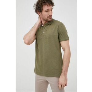 Bavlnené polo tričko Pepe Jeans Fenton zelená farba, jednofarebné vyobraziť