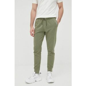 Bavlnené nohavice Pepe Jeans David Jogg pánske, zelená farba, s potlačou vyobraziť