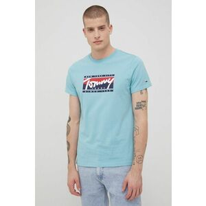 Bavlnené tričko Tommy Jeans s potlačou vyobraziť