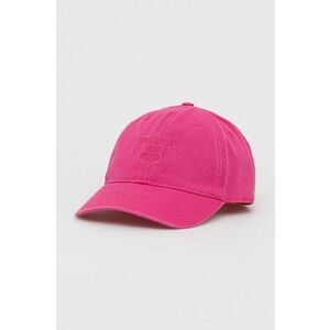 Bavlnená čiapka Superdry ružová farba, jednofarebná vyobraziť