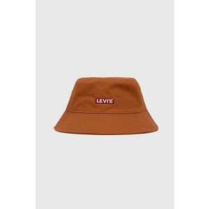 Bavlnený klobúk Levi's hnedá farba, bavlnený vyobraziť