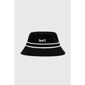 Bavlnený klobúk Levi's D6627.0002-59, čierna farba, bavlnený vyobraziť