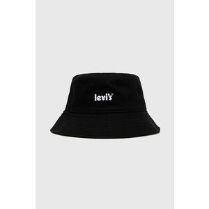 Bavlnený klobúk Levi's čierna farba, bavlnený vyobraziť