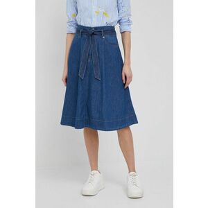 Rifľová sukňa Lauren Ralph Lauren mini, áčkový strih vyobraziť