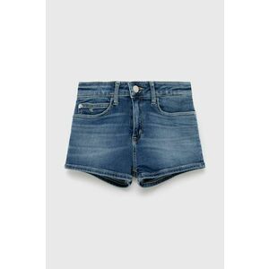Detské rifľové krátke nohavice Calvin Klein Jeans jednofarebné, nastaviteľný pás vyobraziť