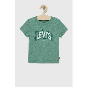 Detské tričko Levi's zelená farba, s potlačou vyobraziť