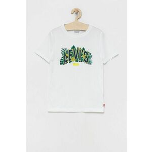 Detské tričko Levi's biela farba, melanžový vyobraziť