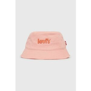 Bavlnený klobúk Levi's ružová farba, bavlnený vyobraziť