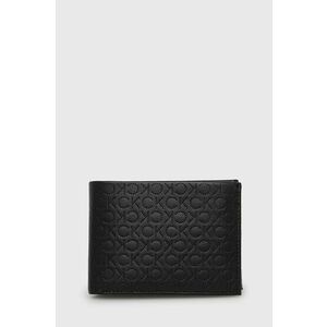 Kožená peňaženka Calvin Klein pánsky, čierna farba vyobraziť