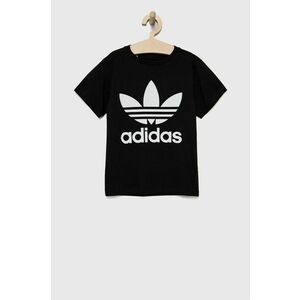 Detské bavlnené tričko adidas Originals H25245 čierna farba, s potlačou vyobraziť