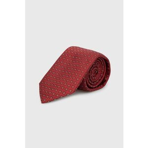 Hodvábna kravata HUGO červená farba vyobraziť