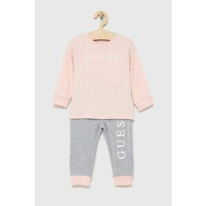 Detské pyžamo Guess ružová farba, s potlačou vyobraziť