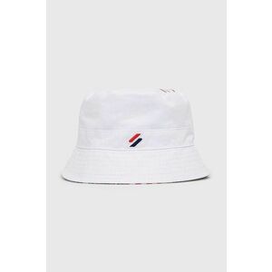 Obojstranný klobúk Superdry biela farba, vyobraziť