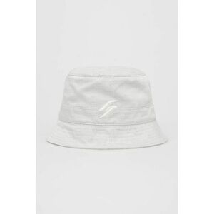 Bavlnený klobúk Superdry šedá farba, bavlnený vyobraziť