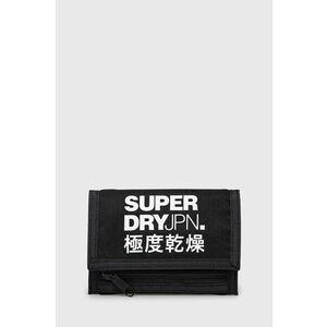 Peňaženka Superdry pánsky, čierna farba vyobraziť