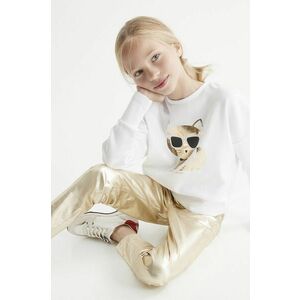 Detská mikina Karl Lagerfeld biela farba, vzorovaná vyobraziť