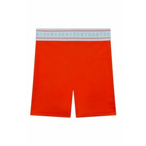 Detské krátke nohavice Dkny oranžová farba, s potlačou, vyobraziť