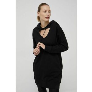Bavlnené šaty Dkny čierna farba, mini, oversize vyobraziť
