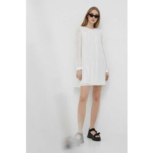 Šaty Superdry biela farba, mini, oversize vyobraziť