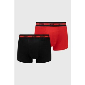 Boxerky HUGO (2- pack) pánske, červená farba vyobraziť