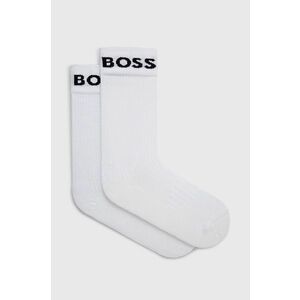 Ponožky BOSS (2-pak) pánske, biela farba vyobraziť