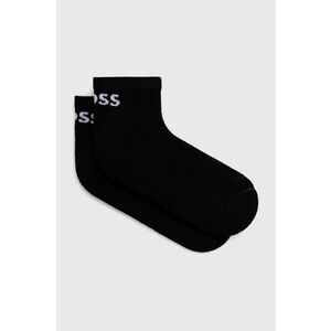 Ponožky BOSS (2-pak) pánske, čierna farba vyobraziť
