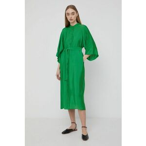 Šaty Gestuz zelená farba, midi, oversize vyobraziť