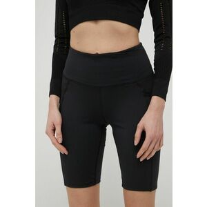 Športové krátke nohavice Columbia Windgates dámske, čierna farba, jednofarebné, vysoký pás vyobraziť