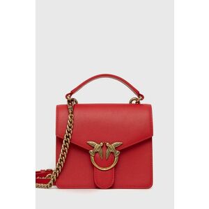 Kožená kabelka Pinko červená farba vyobraziť