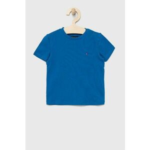 Detské bavlnené tričko Tommy Hilfiger jednofarebný vyobraziť