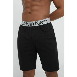 Pyžamové šortky Calvin Klein Underwear pánske, čierna farba, jednofarebná vyobraziť